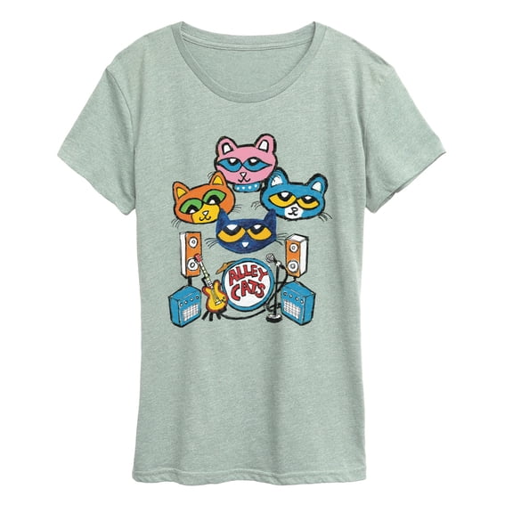 Pete The Cat - Alley Cats Heads - Women's Short Sleeve Graphic T-Shirt