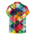thumbnail image 3 of PMUYBHF Chemise à Manches Courtes Imprimée 3D Mode Sequins Mardi pour Hommes 9669 m, 3 of 5