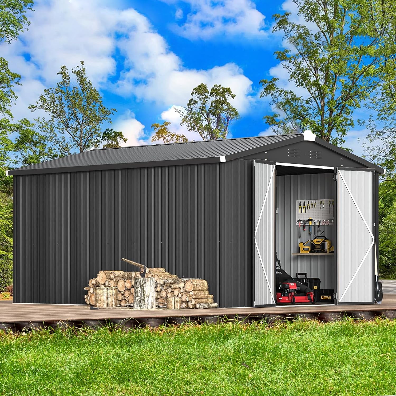 Yodolla 10-Foot by 14-Foot Outdoor Storage Shed