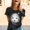 thumbnail image 2 of YDLCAFD T-Shirt Femme Mode Décontractée Imprimé Chiot Mignon Col Rond Manches Courtes T-Shirt Haut, 2 of 5