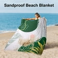 thumbnail image 3 of Beach Blanket Waterproof Sandproof Oversized | 110''×118'' Extra Large Beach Mat Sand Free | Lightweight Compact Pinic Blanket w/ 4 Stakes & Pockets | Beach Accessories for Camping, Travel, 3 of 5