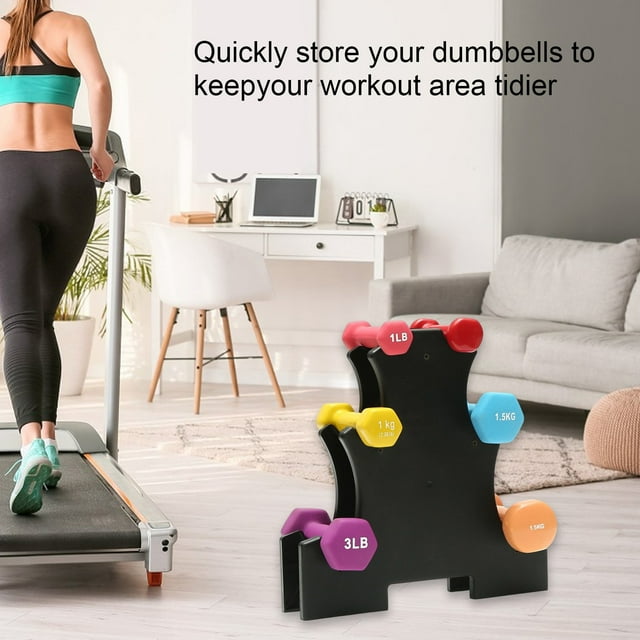 LJNYFDC Triangular Frame Dumbbell Rack Dumbbell Stand Large Capacity Great Load Bearing No Deformation Home Gym Dumbbell Storage Organizer