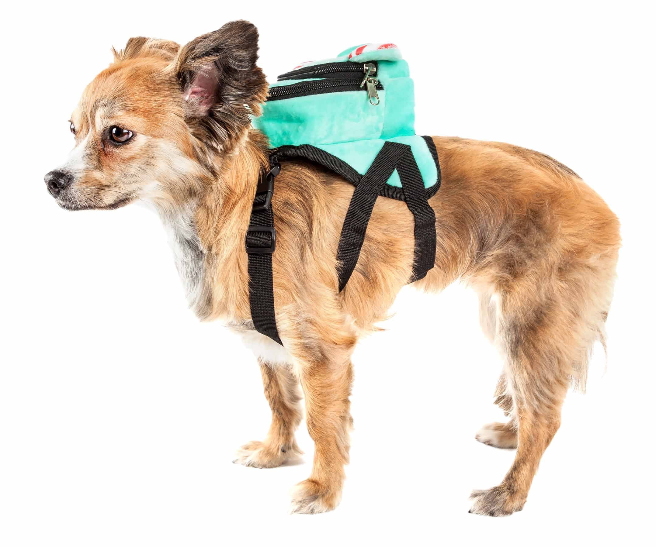 Pet Life ® 'Dumbone' Dual-Pocketed Animated Fashion Dog Harness Backpack