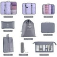 thumbnail image 2 of 9Pcs Storage Bags Set Multifunctional Cosmetic Suitcase Tidy Organizers Large Cosmetic Toiletries Pouch Wardrobe Vacation Compression Suitcase Gray, 2 of 7