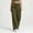 Army Green, variant on Women’s Multi-Cargo Convertible Wide-Leg Jogger Pants, Elastic-Waist & Smooth-Woven Cut for Everyday Outdoor Daily Trekking Errands Gray M