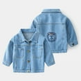 thumbnail image 2 of Utlike Girls Denim Jacket Casual outerwear For Toddler Lightweight Comfortable Coat Stylish Spring Fall Jacket Softness Top For Daily Wear Size 18 Months-24 Months, 2 of 9