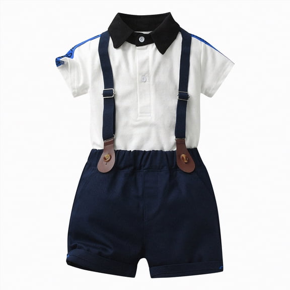 Boy Baby Clothes Boys Kids Summer Cotton Rolled Short Sleeved Casual 12 18 24 Month 3T 4T 5T Boys' Clothing Sets with Pocket Tops T-shirt Shorts Pajamas Outfit Set 2PCS