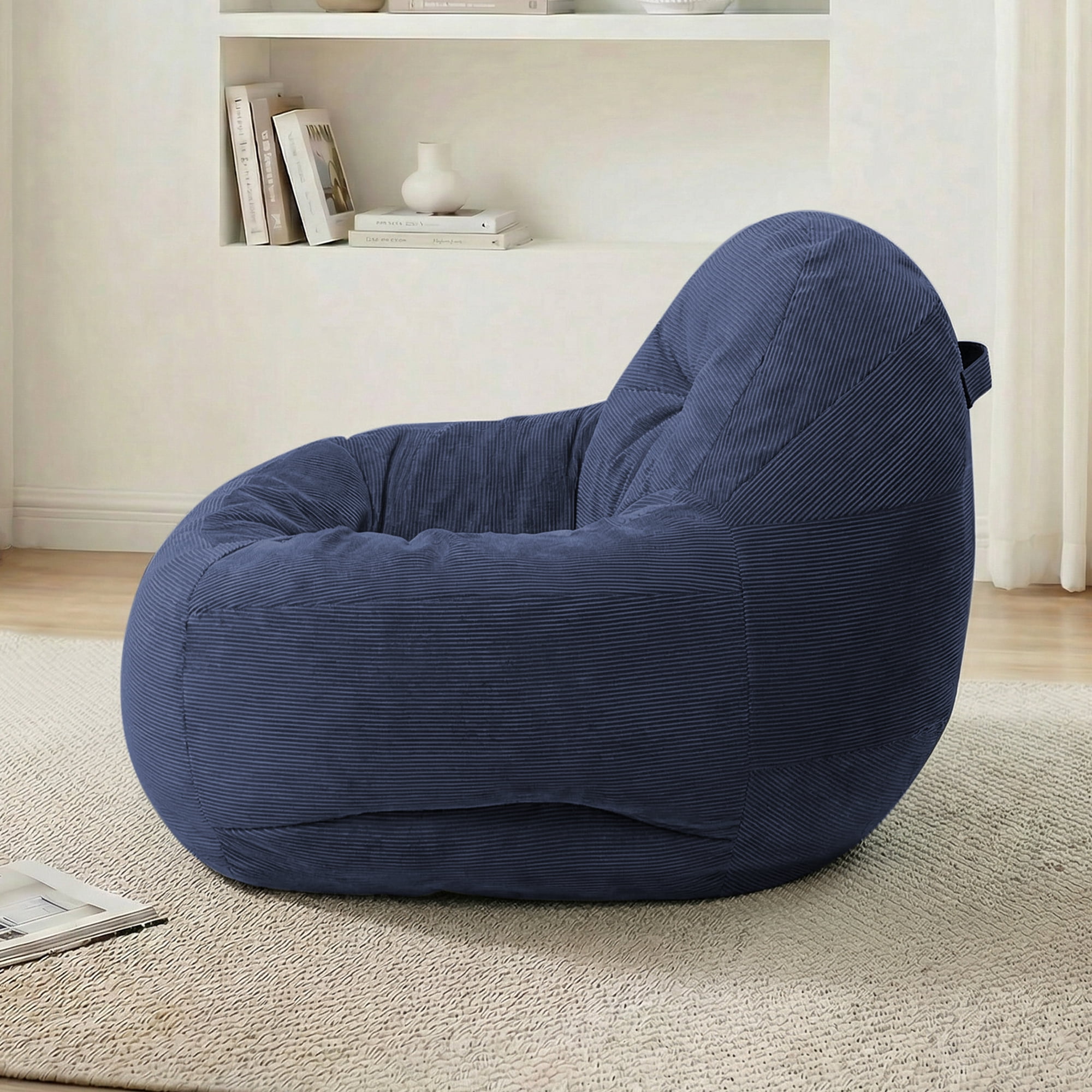 Bean Bag Sofa with Armrests High-Resilience Foam Beads Anti-Slip for Living Room Home Theater Gaming