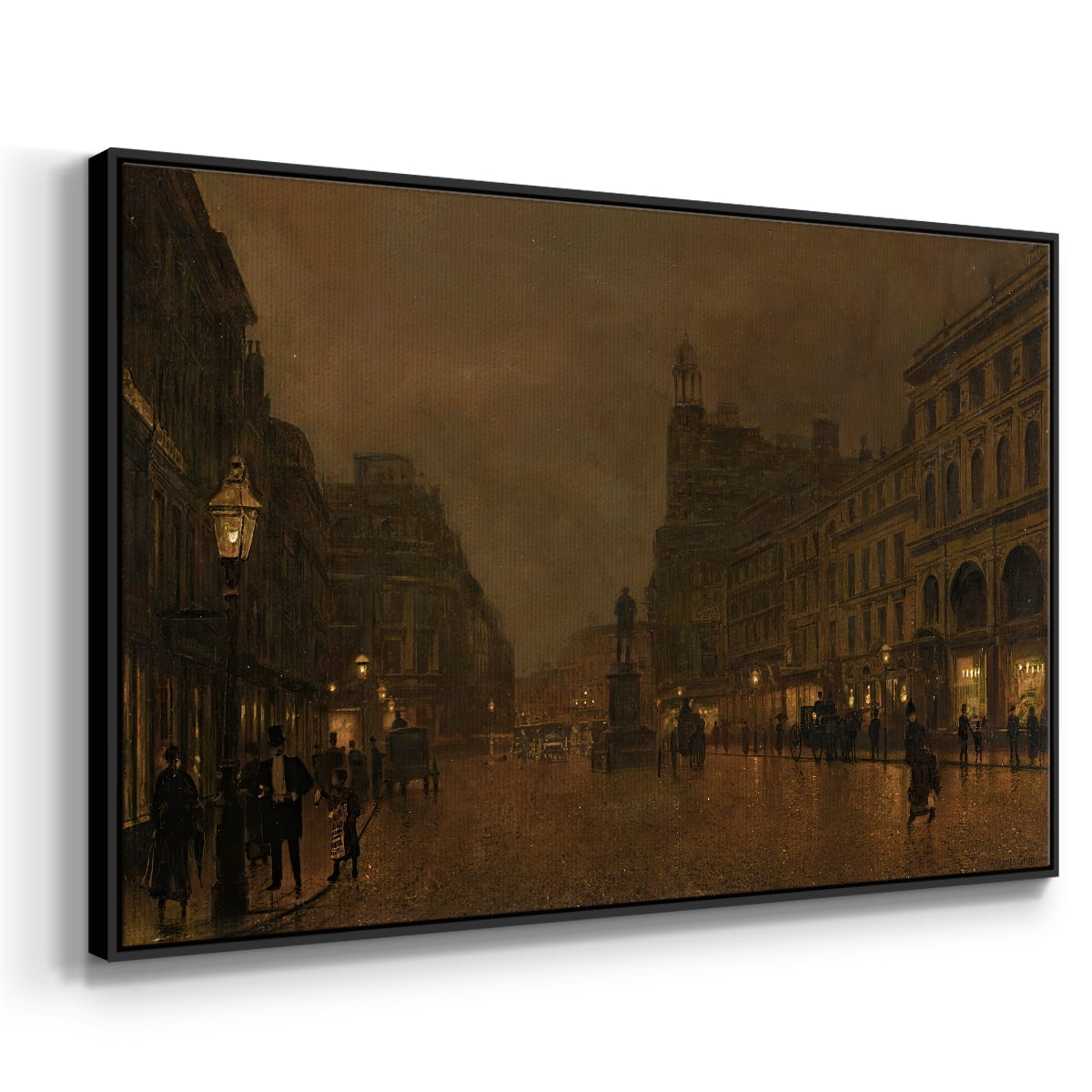 Vintage Landscape-CCCLXVII By Wexford Home Framed in Black Wood Gallery Wrapped Canvas 27 in. x 41 in.
