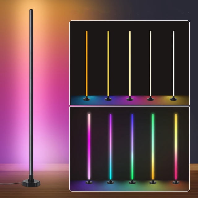 Lámpara de pie de esquina Lamp YTDRGB Luz LED RGB inteligente