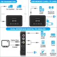 thumbnail image 1 of 3D Stereo Music NFC Wireless Adapter Audio Transmitter Receiver Bluetooth 5.0 TF Card RCA 3.5mm AUX Adapter IR Control With Mic, 1 of 5