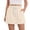 Beige, variant on Girls Mini Skorts Cotton Breathable Elastic Waist with Pocket Summer Casual Sports Skorts Green Size 8