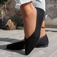 thumbnail image 2 of uvwlwu Fashionable Women's Casual Shoes Breathable Flat On Pointed Toe Loafers For Everyday Relaxation(Black,6.5), 2 of 7