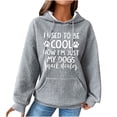 thumbnail image 2 of QUINDOS Hoodies for Women Letter Womens Sweatshirts Casual Crew Neck Long Sleeve Graphic Pullover Tops, 2 of 3