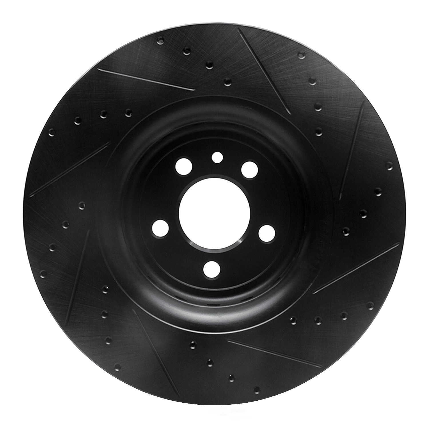 Dynamic Friction Company 633-40035L DFC Brake Rotor - Drilled And Slotted - Black