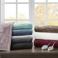Beautyrest Heated Plush Solid Microlight Blanket, King, Black