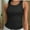 Black, variant on Crew Neck Tank Tops for Women Stretch Camisole Shirts