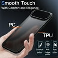thumbnail image 3 of JETech 5 in 1 Matte Case for iPhone 17 Air with 2-Pack Each Tempered Glass Screen Protector and Camera Lens Protector, Translucent Back Shockproof Phone Cover, 6.5-Inch Display (Black), 3 of 5