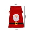 thumbnail image 2 of Bolsa de regalo de Papá Noel de Navidad Bolsas de regalo de tela Bolsas de cordón de Navidad para bolsas de juguetes Decoración de fiesta navideña Zhivalor CPB-SSW689-4, 2 of 5