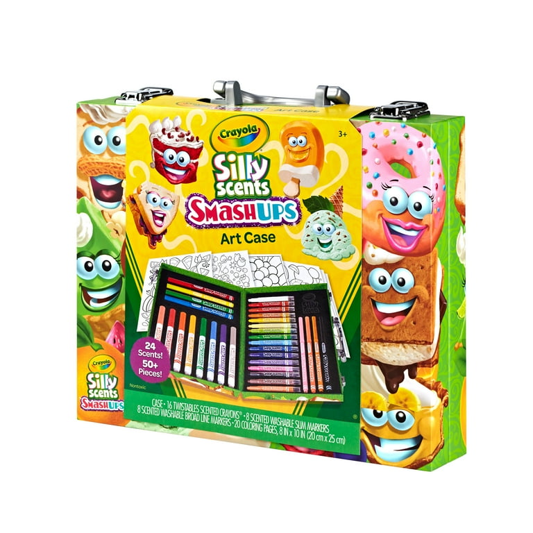 Crayola Silly Scents Mini Inspiration Art Case Coloring Set, Holiday Gift for Kids, Scented Markers, Craft Set, Ages 4+