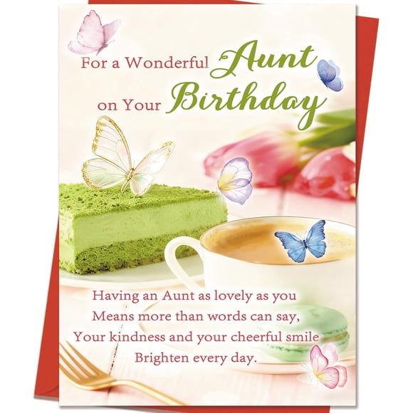 Tarjeta de felicitación de cumpleaños para tía Mcduldul con sobre y pegatina