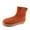 Orange, variant on Boho Slouch Booties for Women Retro Suede Winter Ankle Boots Slip on Flat Heel Comfort Wild Boots Espadrille Shoes