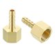 thumbnail image 1 of Conector de manguera de latón Uxcell, conector de manguera hembra 1/4' Barb x 3/8' NPT 5, 1 of 6