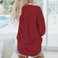 thumbnail image 4 of oieyuz Button Down Shirts for Women Business Long Sleeve Lapel Tops Regular Solid Color Blouses, 4 of 7