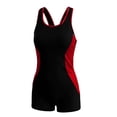 thumbnail image 3 of Yievot One Piece Swimsuits for Women Boyleg Water Aerobic Competitive Bathing Suit Color Block Ladies Swimwear, 3 of 5