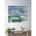thumbnail image 2 of Japanese Snowy Days Poster Wall Art, Modern Wall Decor For Living Room Bedroom, 24x36 UNFRAMED, 2 of 3