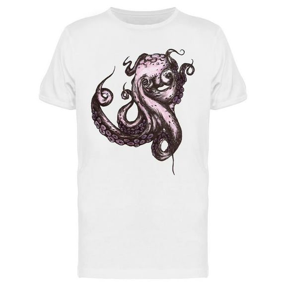 Hand Drawn Cephalopod  T-Shirt Men -Image by Shutterstock, Male 3X-Large