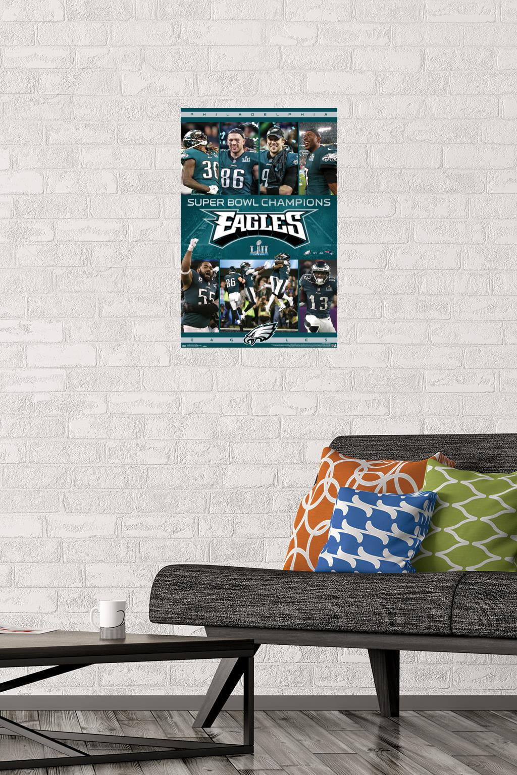 Philadelphia Eagles: Super Bowl 52 Moments Mural - NFL Removable Wall Adhesive Wall Decal Giant 48W x 36H