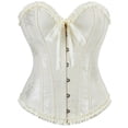 thumbnail image 1 of NMMUED Renaissance Corset Lace Corset Tops for Women Overbust Corset Tops for Women Embroidered Tops for Women Medieval Costume Women Corset Tops for Women Halloween Outfits for Women Beige M, 1 of 9