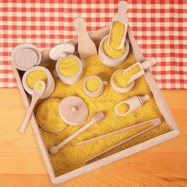Esquirla Bac Sensoriel Outils Motricité Fine avec Sac de Rangement pour Garçons Filles Enfants