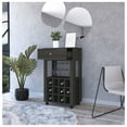 thumbnail image 5 of Bar Cart Bayamon, Twelve Wine Cubbies, Four Legs, Carbon Espresso Finish, 5 of 8