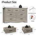 thumbnail image 3 of FANRAL 7 Drawer Dresser for Bedroom,Modern Wooden Chest of Drawers,Storage Organizer Dresser for closet,Wood Dresser, 3 of 8
