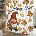 thumbnail image 2 of Tchckioa Autumn Happy Fall Shower Curtain,72x72 Inch Privacy Protection Hooks Bath Curtain for Bathroom, 2 of 6