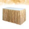 thumbnail image 5 of Grass Skirt Party Decorations Table Hawaiian Backdrop for Adults Tropical Raffia Summer Party Table Skirt Office Skirt Decorative Accessories with Simulation, 5 of 5