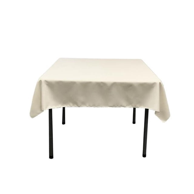 TCpop58x58-IvoryP25 Polyester Poplin Square Tablecloth, Ivory - 58 x 58 in.