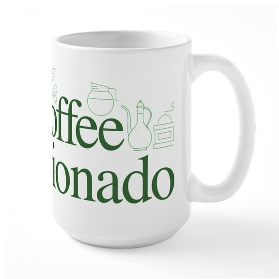 CafePress - Coffee Afficionado - 15 oz Ceramic Large White Novelty Mug