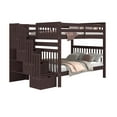 thumbnail image 2 of Bedz King Stairway Bunk Beds Full over Full with 4 Drawers in the Steps, Dark Cherry, 2 of 9