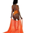 thumbnail image 4 of Fall Saving Clearance AXXD Beach Cover Ups for Women Solid Tied Mesh Sheer Cover Up Swimsuit Net Perspective Skirt Two Piece Beach Skirt, 4 of 9