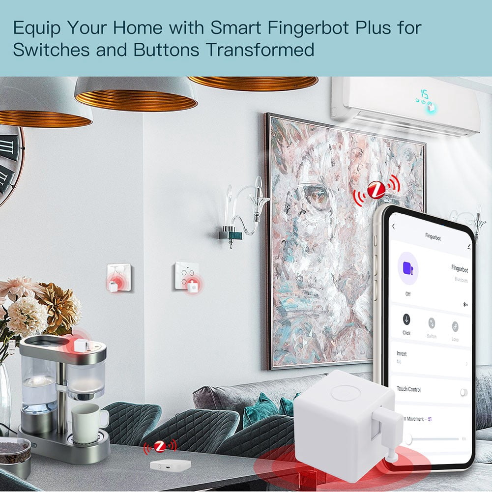 Fingerbot Plus Smart Button Pusher No Wiring Switch zigb ee with touch control