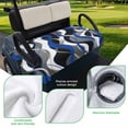 thumbnail image 5 of Golf Cart Seat Covers for 2 Seater,Blue Black Stripes Microfiber Cart Seat Towel Blanket,Modern Abstract Ombre Grey White Lines Absorbent NonSlip Bench Seats Protector for Golf Course 51"x31", 5 of 9