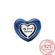 thumbnail image 4 of Abalorio clásico de Plata de Ley 925, cuentas de corazón giratorio azul, dividible, trébol de cuatro hojas, compatible con pulsera Pandora Original, joyería, 4 of 4