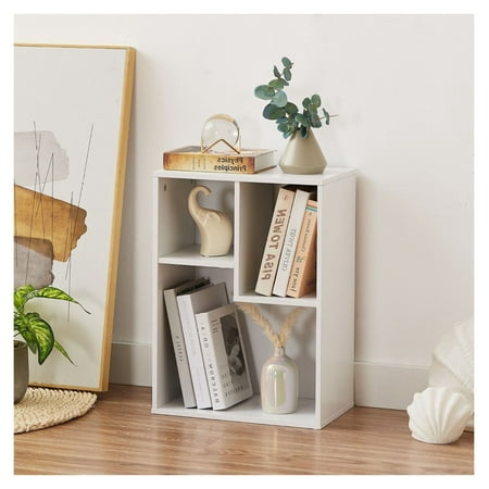 

ZJINJIN Bookshelf Wide Storage 2/3/4 Shelf Organizer Home Office Wood Display Shelves
