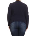thumbnail image 3 of Women's Plus Size Solid Long Sleeve Blazer Jacket ? Office Workwear Open Front, 3 of 3