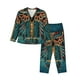 thumbnail image 1 of Fotbe Owl In Blue Conjunto de Pijama de Manga Larga para Mujer con Estampado, Ropa de Dormir de 2 Piezas, Conjunto de Casa Suave y Cómodo con Bolsillos-Large, 1 of 7