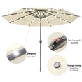 thumbnail image 4 of Yescom 9 Ft 3 Tier Patio Umbrella with Solar Powered LED Crank Tilt Button Aluminum, 4 of 9