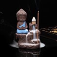 thumbnail image 2 of Quemador de incienso Torre de reflujo Conos Palos Soporte Cerámica Porcelana Buda Monje Recogedor de cenizas Eigraketly JJ9708-02B, 2 of 4